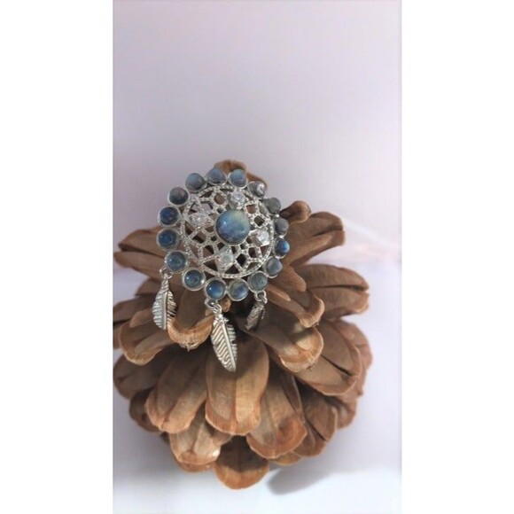 Labradorite Dream Catcher Pendant - Picture 1 of 5